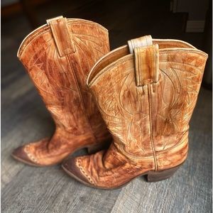 Rare Nocona Leather Cowboy Western Pointy Boots Womens 6 B